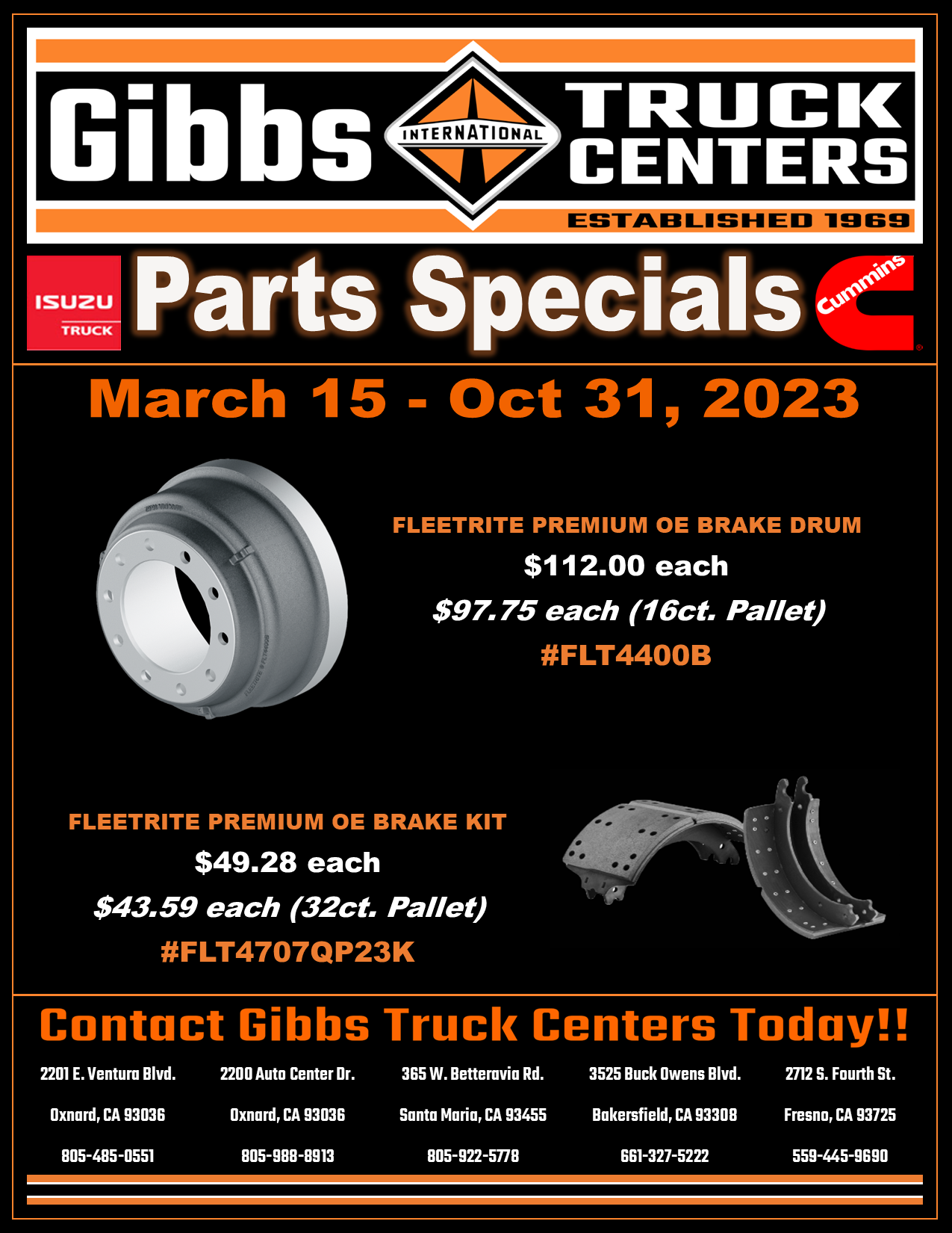 Spring Parts Specials